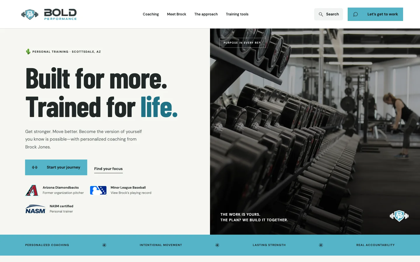 Bold Performance homepage