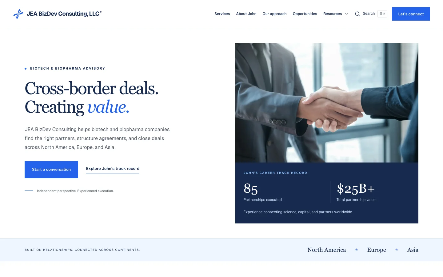 JEA BizDev Consulting homepage